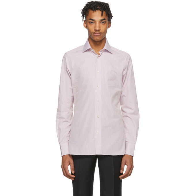 Photo: Ermenegildo Zegna White and Pink Camicia Trofeo Shirt