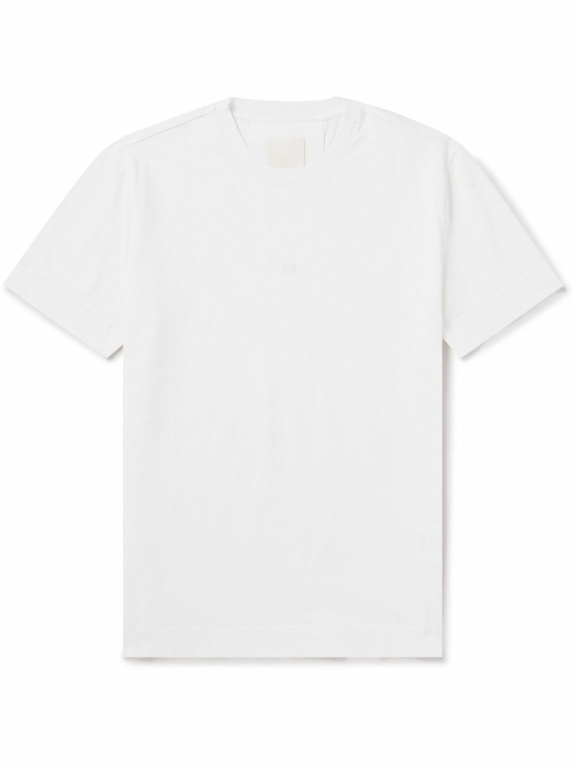 Givenchy - Logo-Embroidered Cotton-Jersey T-Shirt - White Givenchy