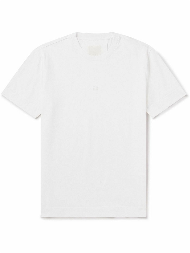 Photo: Givenchy - Logo-Embroidered Cotton-Jersey T-Shirt - White
