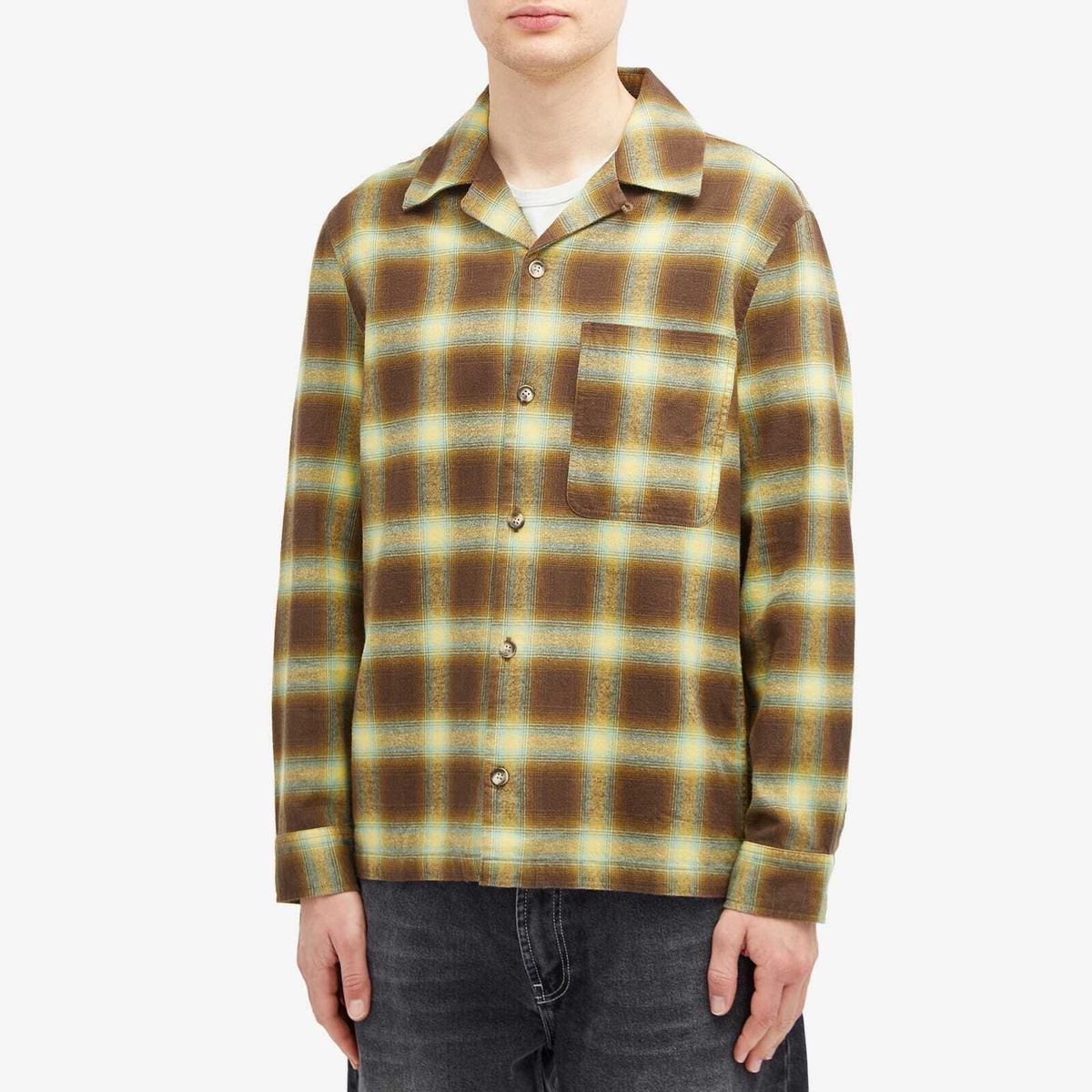 Magic Castles Men's Cisco Flannel Shirt in Chestnut Check Flannel