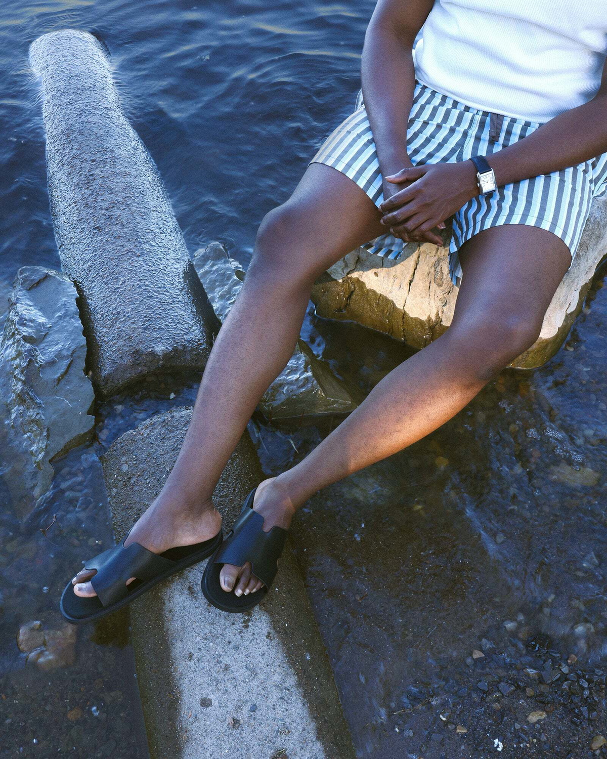 Steve Madden Stanley Sandals in Black