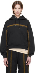 Eckhaus Latta Black Printed Hoodie