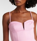 Rebecca Vallance Montreux cotton-blend bustier dress