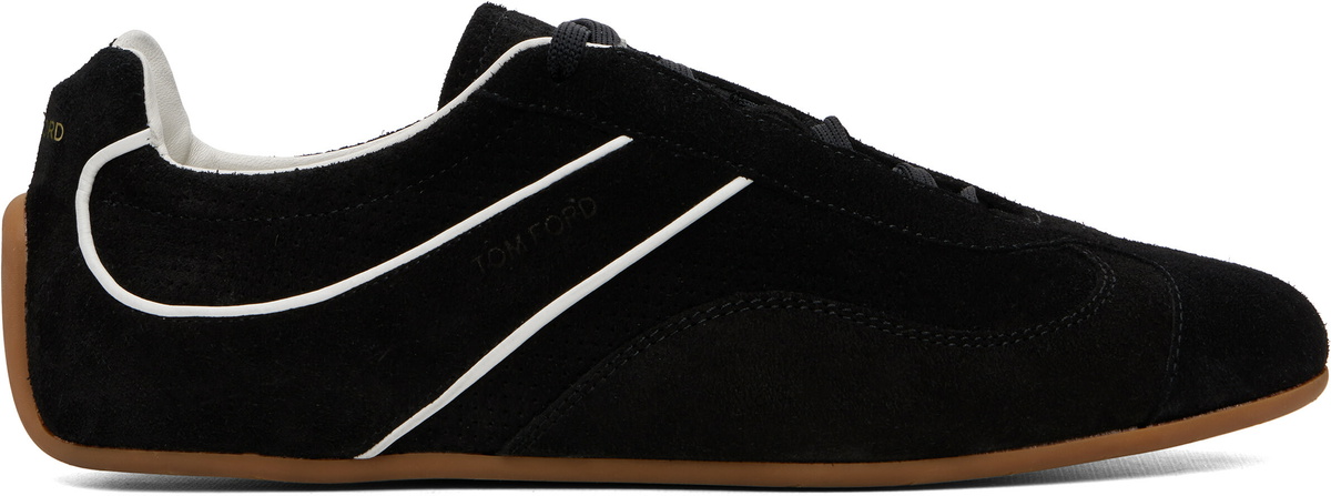 TOM FORD Black Suede Lewis Sneakers