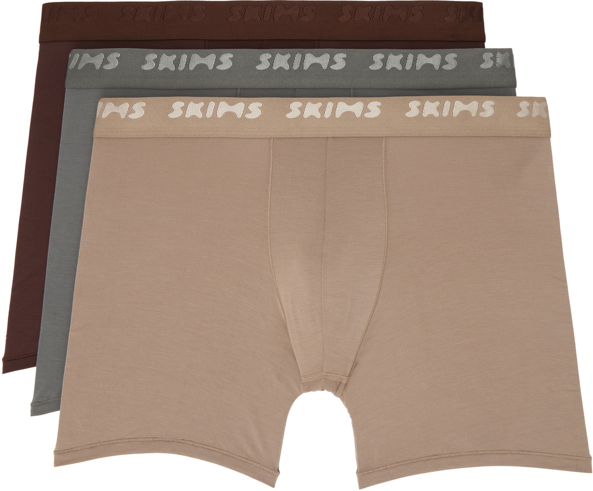 SKIMS Three-Pack Multicolor SKIMS Stretch 5 Boxer Briefs
