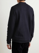 NN07 - 6398 Boiled Merino Wool Bomber Jacket - Blue