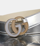 Gucci GG Marmont metallic leather belt