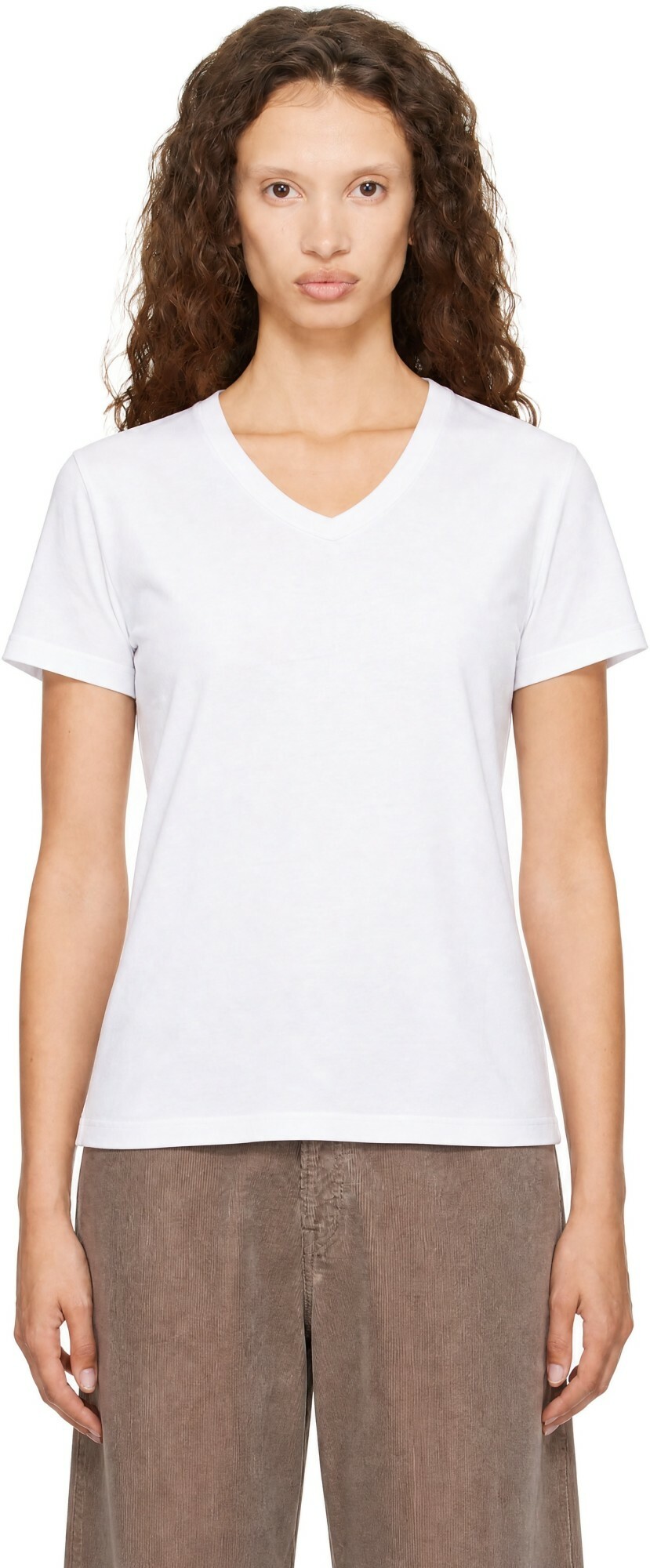 LESET White Margo V Neck T-shirt