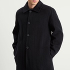 Percival Men's Double Faced Wool Overcoat in Navy