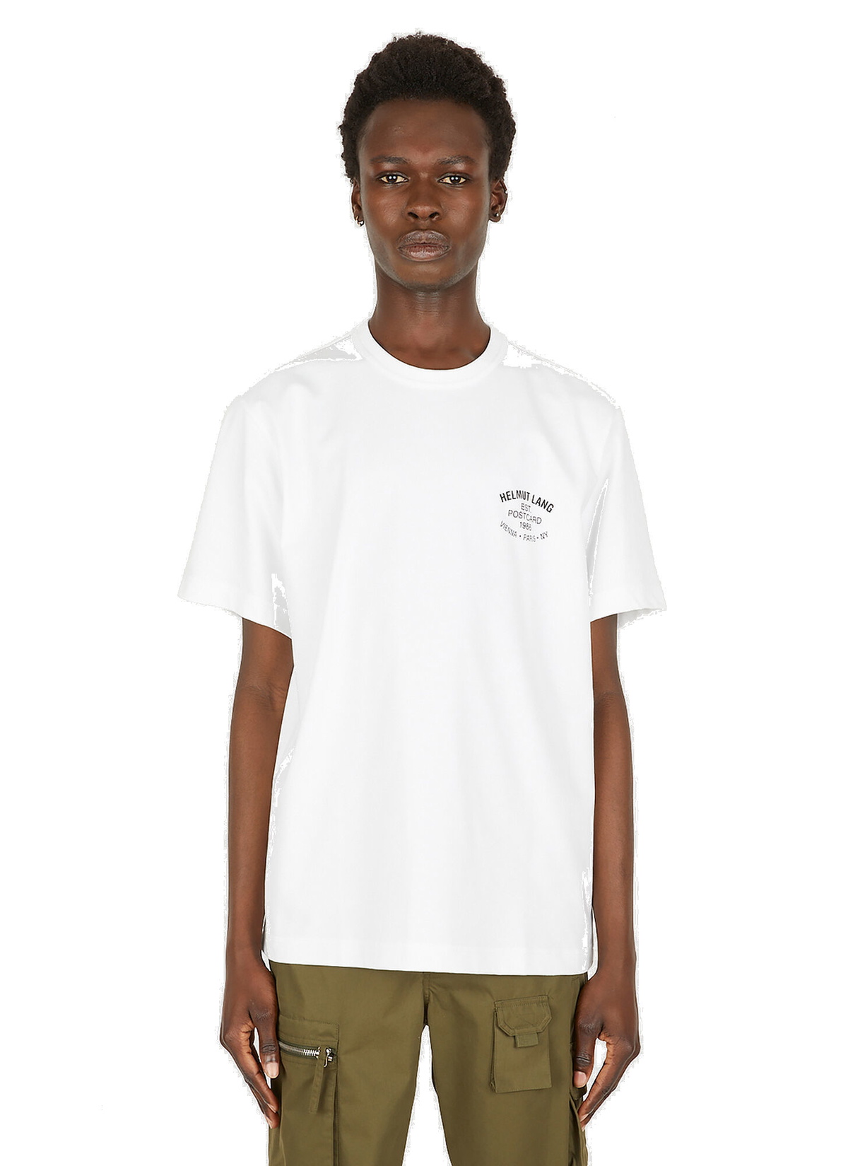 Postcard T-Shirt in White Helmut Lang