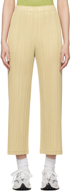 Photo: Pleats Please Issey Miyake Yellow Thicker Bottoms 2 Trousers