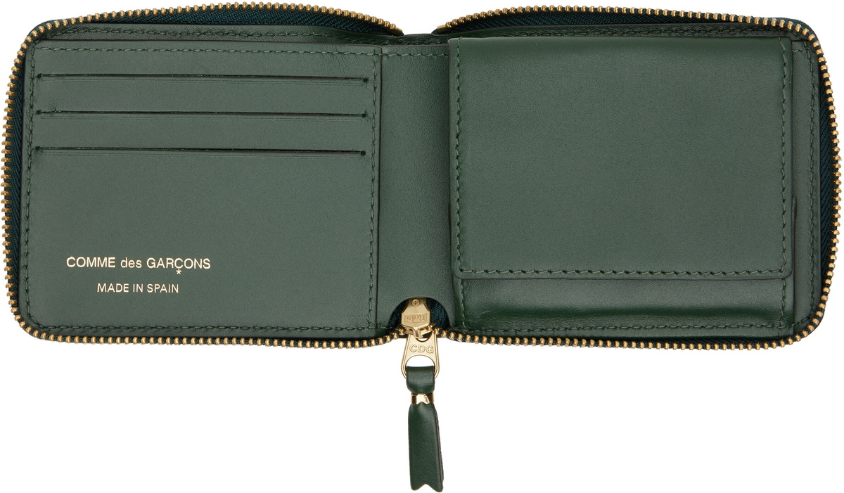 COMME des GARÇONS WALLETS Green Classic Leather Line Wallet