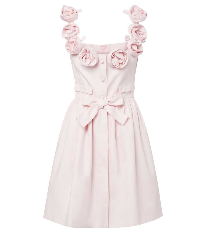 Photo: Giambattista Valli Floral-appliqué cotton minidress