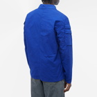 Stone Island Men's Garment Dyed Pocket Detail Zip Overshirt in Bright Blue