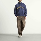 BEAMS Men's Fade Souvenir Half Zip Sweatshirt in Navy