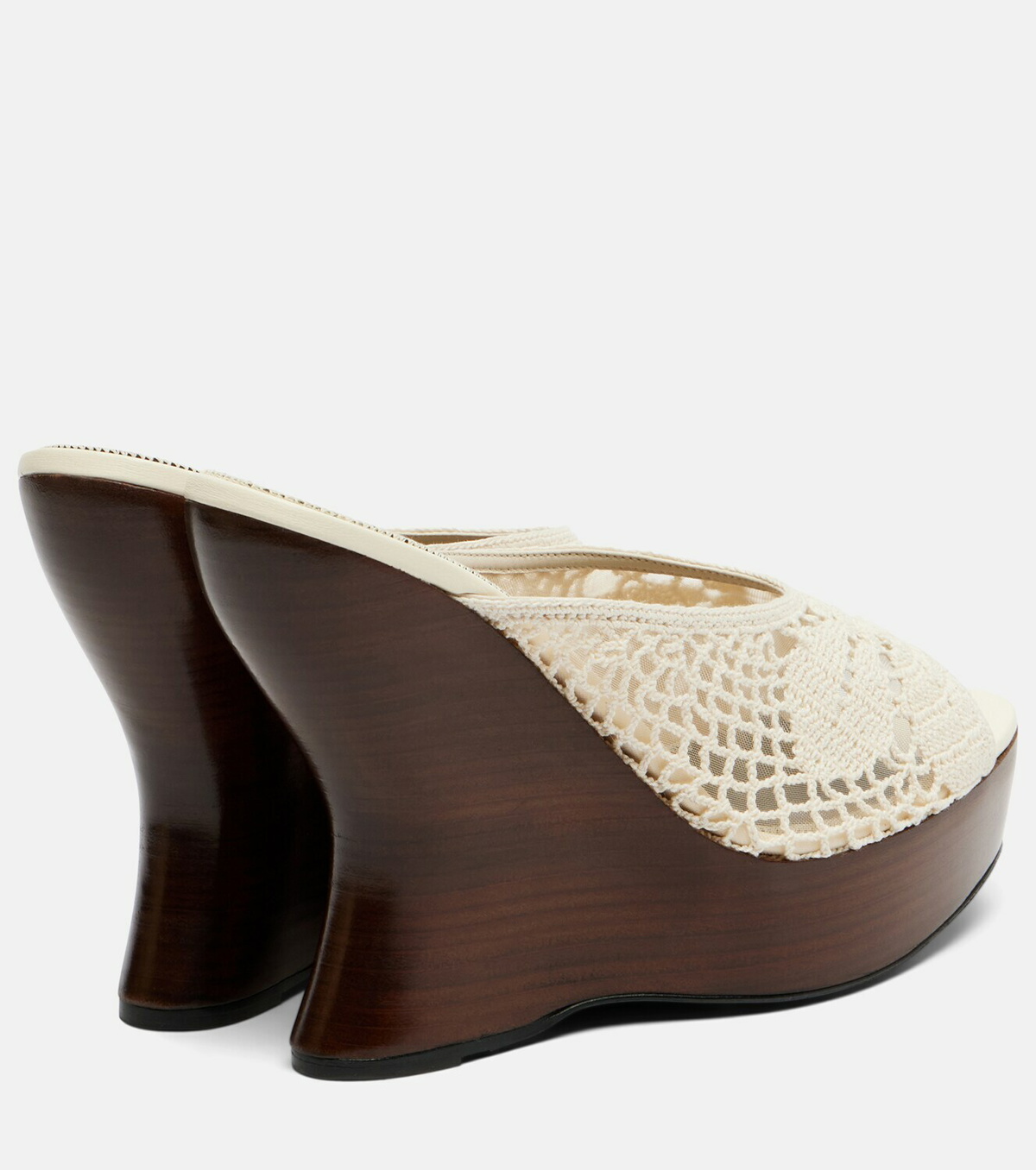 Magda Butrym 115mm crochet wedge mules
