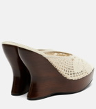 Magda Butrym 115mm crochet wedge mules