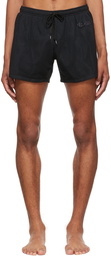 Moschino Black Nylon Swim Shorts