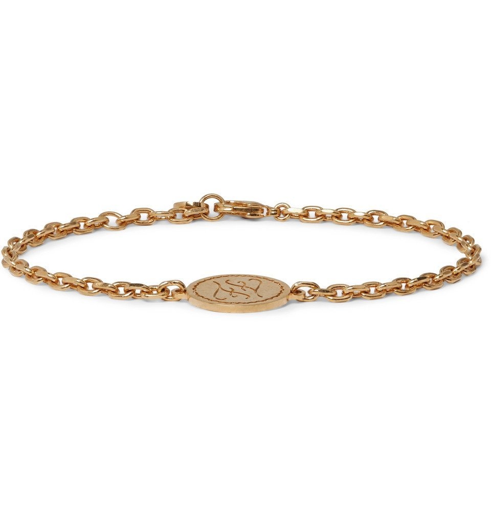 Photo: Fendi - Logo-Engraved Gold-Tone Bracelet - Gold