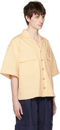 King & Tuckfield Off-White Oversized Bowling Shirt