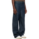 LEMAIRE Blue Twisted Belted Jeans