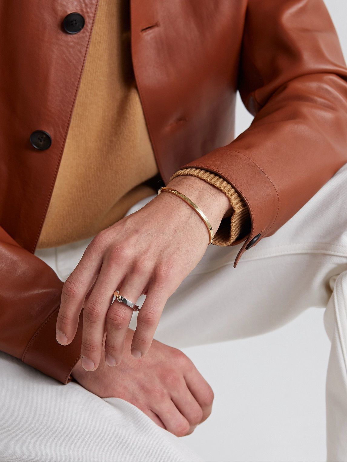 MAOR - The Perihelion White, Yellow and Rose Gold Ring - Gold
