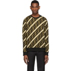 Fendi Brown and Black Forever Fendi Banner Sweatshirt