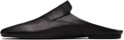 Dries Van Noten Black Leather Mule Slip-on Loafers