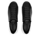 Alexander McQueen Men's Heel Tab Wedge Sole Sneakers in Black/White