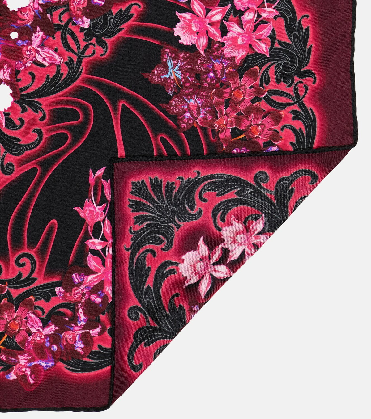 Versace - Orchid Barocco silk scarf Versace