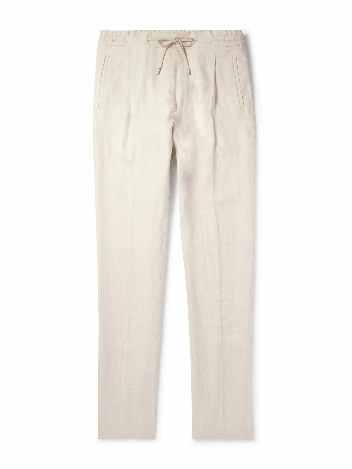 LARDINI Linen trouser with pinces リボン Linen trouser with pinces LARDINI - Nugnes1920