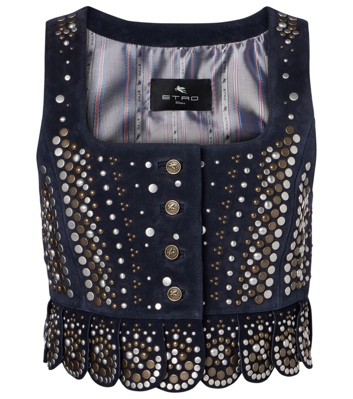 Photo: Etro Studded suede vest