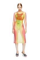 Diesel Layered midi dress with lyrics print - Dresses Womens in Multicolor