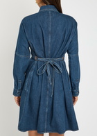 Weekend Max Mara Balenio Denim Mini Shirt Dress Navy