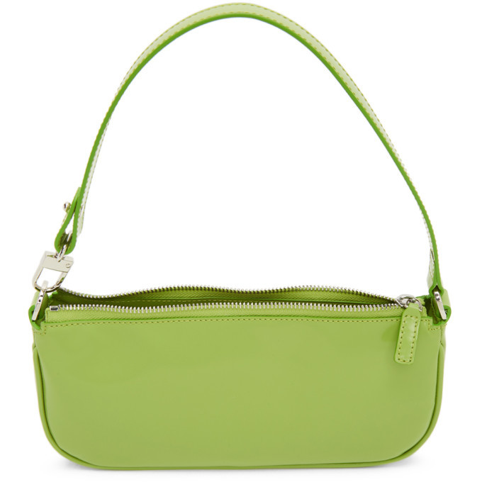 BY FAR Green Patent Rachel Bag By Far