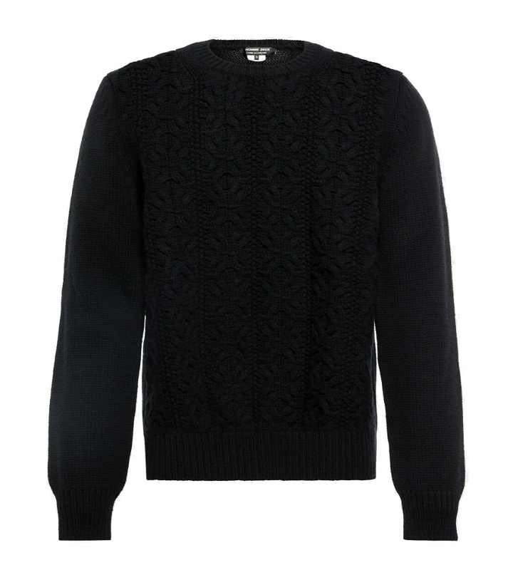 Photo: Comme des Garcons Homme Deux - Cable-knit wool sweater