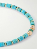 Peyote Bird - Sovereign Gold-Plated Turquoise Beaded Bracelet