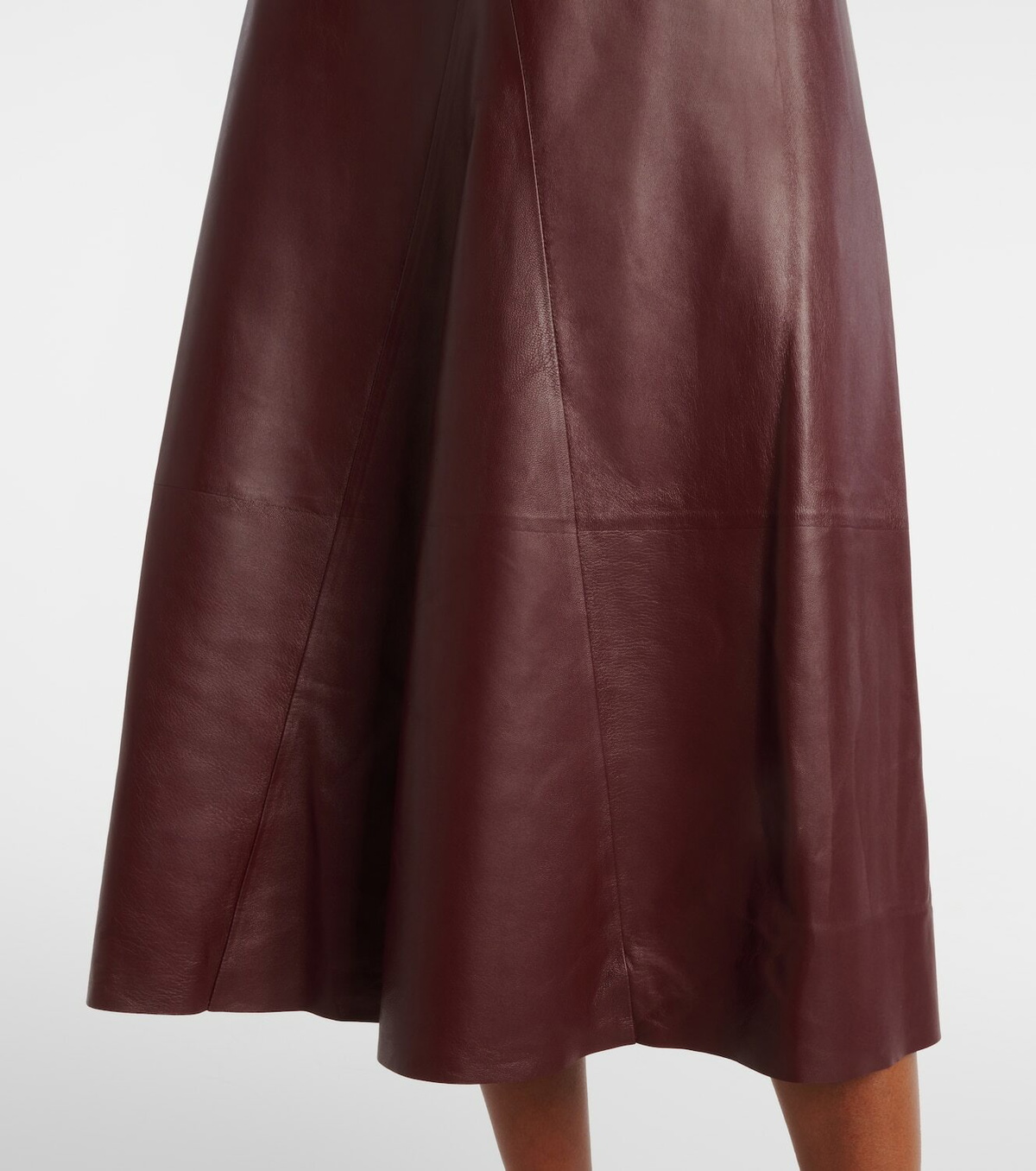 Fforme Leather midi skirt