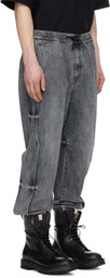 Juun.J Blue Track Jogger Denim Sweatpants
