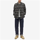 Lee x The Brooklyn Circus Quilted Working West Overshirt in White Smoke/Black Plaid
