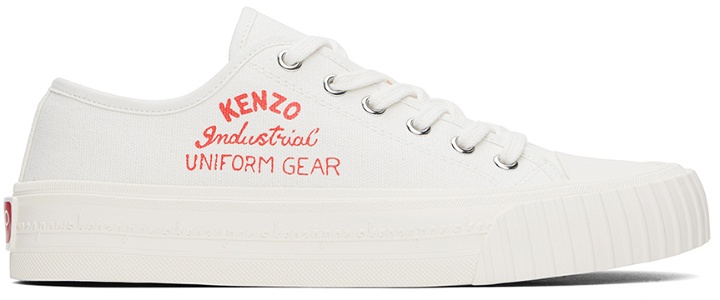 Photo: Kenzo Off-White Kenzo Paris Foxy Low-Top Canvas Sneakers