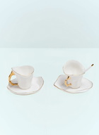 Seletti Meltdown Coffee Cup, Saucer And Spoon Set