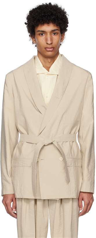 Photo: LEMAIRE Off-White Belted Blazer