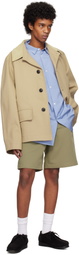Róhe Khaki Relaxed Utility Shorts