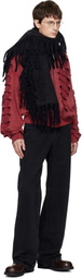 AVAVAV Black Fringed Scarf