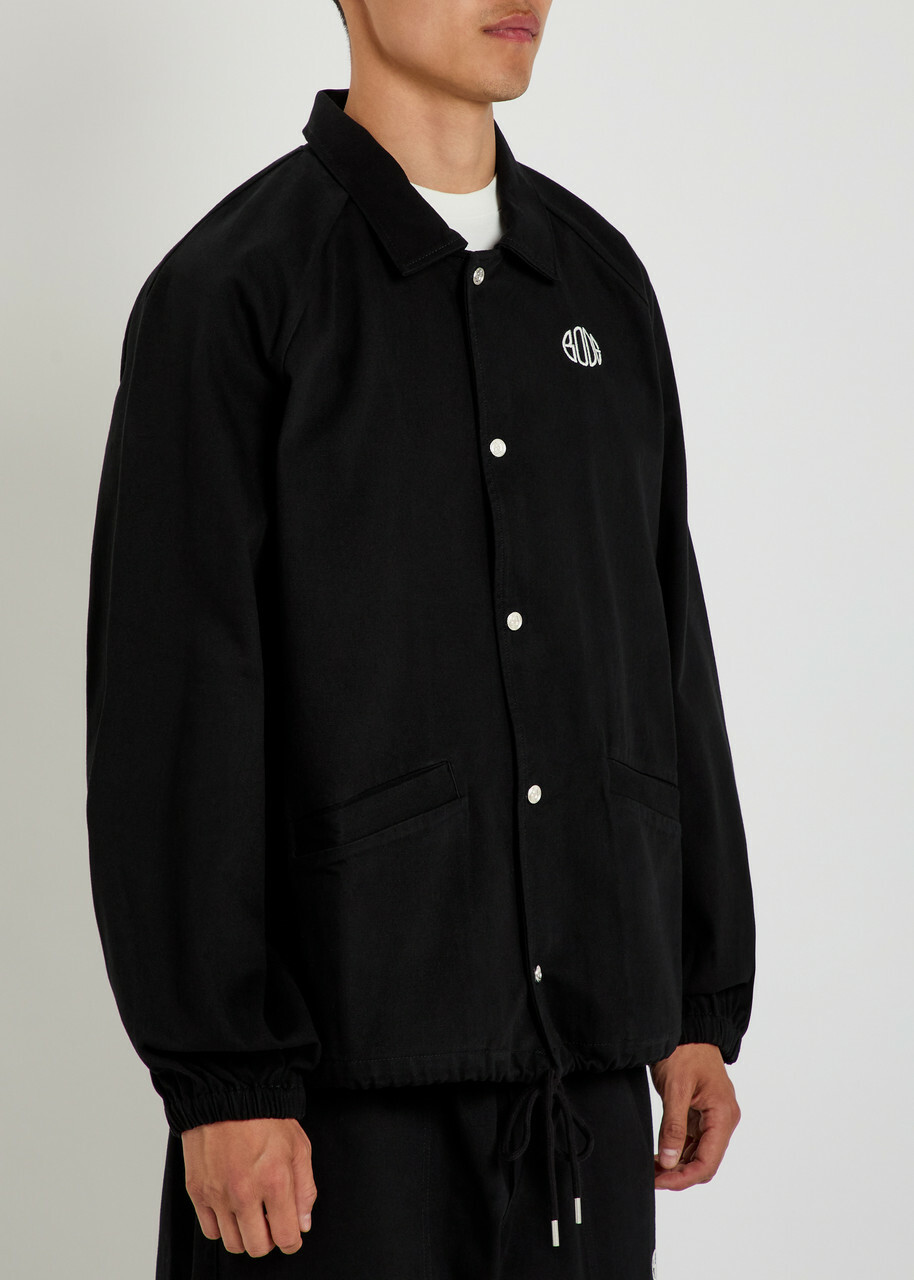 Bode Logo-embroidered Cotton-twill Track Jacket Black
