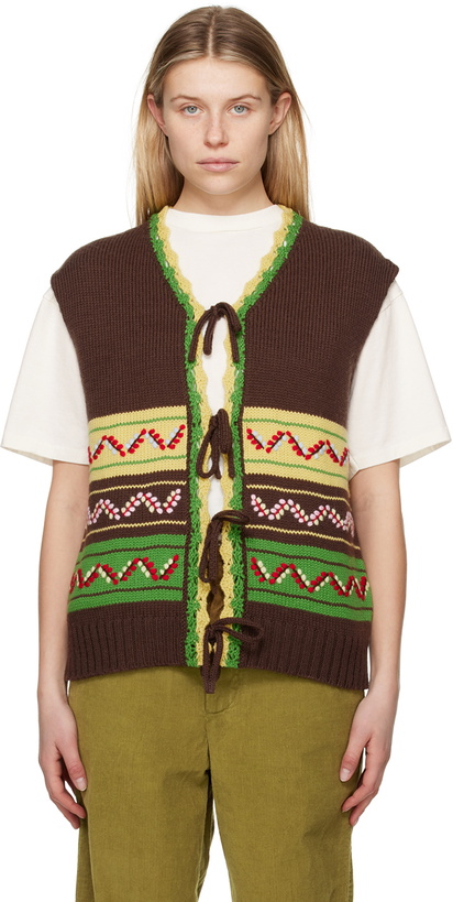 Photo: Bode Brown Foliage Vest