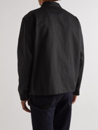 FRAME - Cotton and Linen-Blend Twill Blouson Jacket - Black
