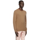 Burberry Tan Cashmere Monogram Motif Sweater