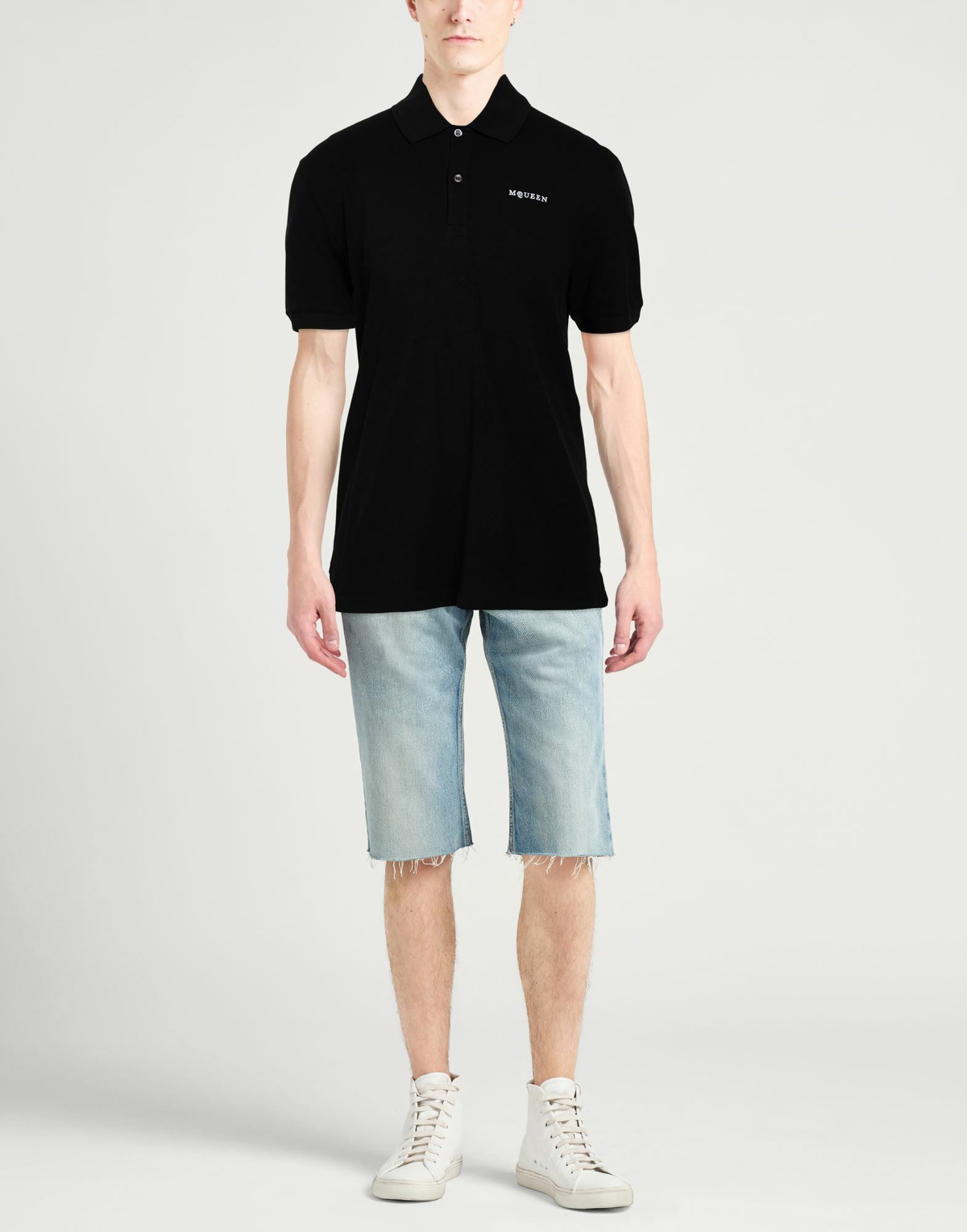Mcqueen Mens Polo shirt in Black